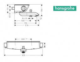 TERMOSTATICA BAÑO ECOSTAT SELECT HANSGROHE